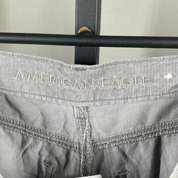 NEW American Eagle Outfitters Pants Womens 0 gray corduroy straight taper casual - Picture 4 of 10